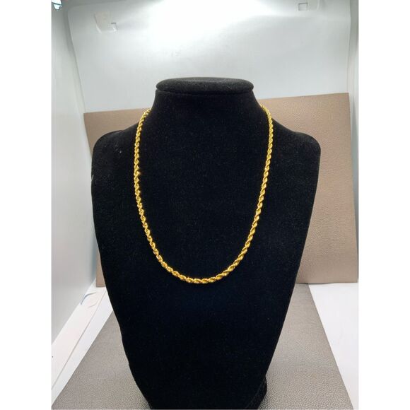 18k Yellow Gold Plated Rope Chain-one chain - Picture 3 of 7